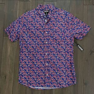 Massive Red White & Blue July 4th Button Down Men’s S NWT